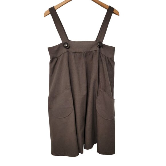 Bitten By Sarah Jessica Parker Gray Dress‎ Overall Skirt Size 6 EUC - Picture 1 of 6